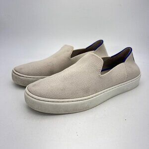 Rothy’s The Sneakers Women Size 6.5 White Knit Slip On Casual Comfort Flat Shoes